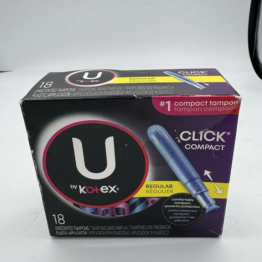 U by Kotex Tampons Regular Unscented 18‎ Count 1 Box